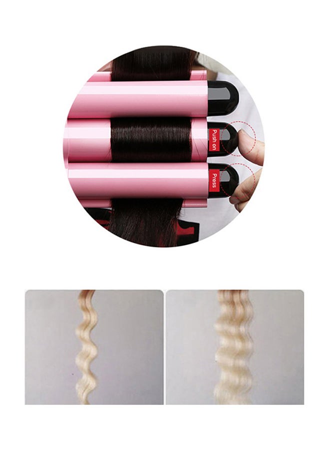 5 Gear Adjust 3 Tubes Spiral Rotating Hair Curling Roller Pink - Image 2