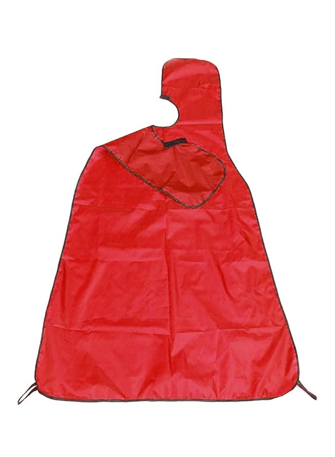 Generic Compact Size Waterproof Floral Bib Cloth Pongee Beard Care Trimmer Hair Shave Apron Red 100 X 70cm