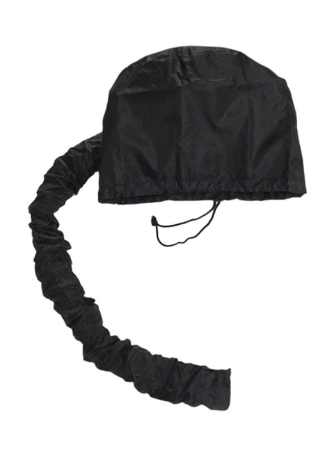 Portable Hair Drying Bonnet Black 11.5 x 18cm