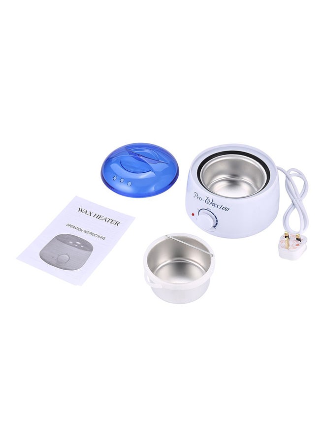 Wax Warmer Paraffin Hair Removal Pot White/Blue - Image 2