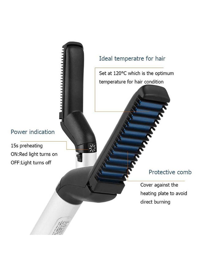 Curling Iron Electric Hair Straightening Brush Black - Image 2