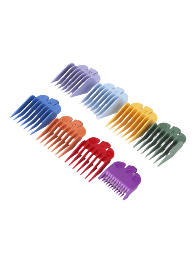 8-Piece Adjustable Electric Hair Clipper Comb Set Multicolour - Image 1