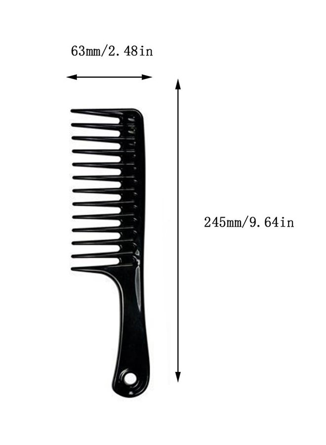مشط متين وعريض لتصفيف الشعر أسود 24.5 x 6.3سم - Image 2