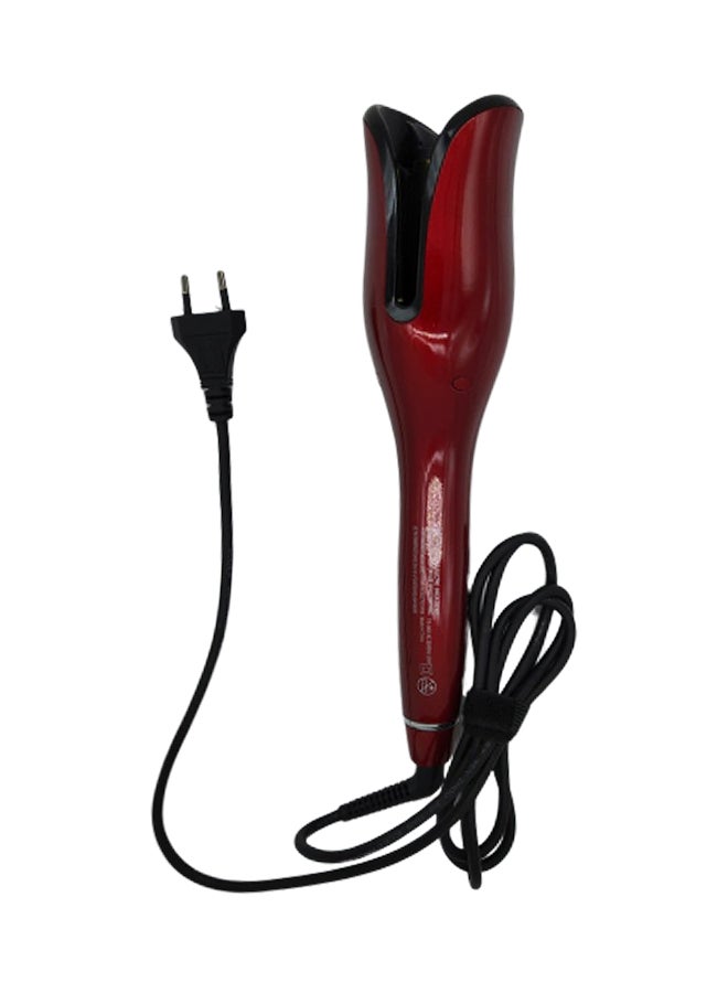 Multifunctional Automatic Spiral Rotating Hair Curling Roller Red - Image 1