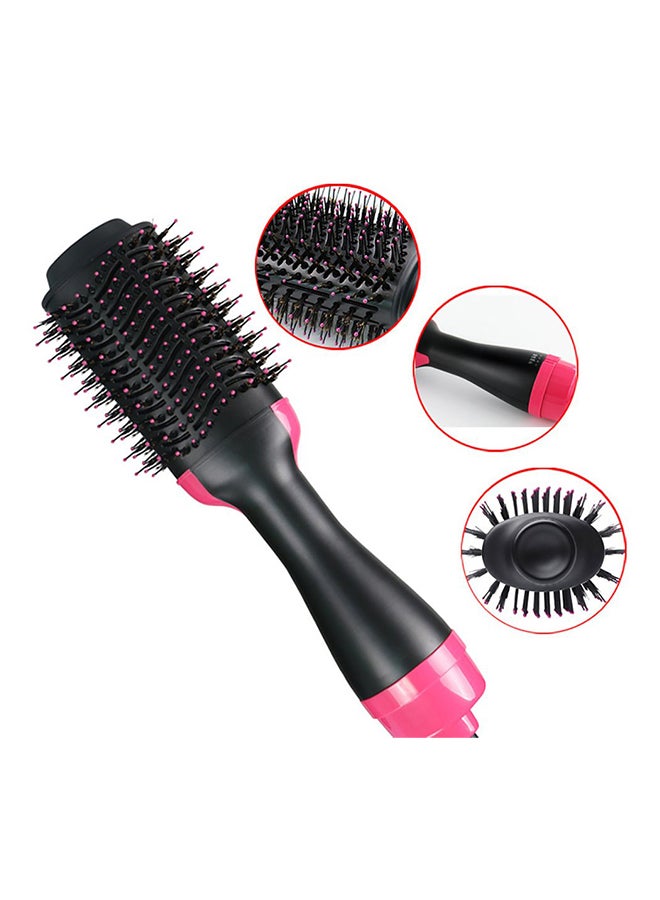 Generic Multifunctional Hot Air Comb Negative Ion Hair Straight Dryer Curler Black/Pink 33.5 x 7.5cm - Image 2