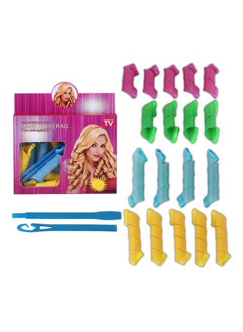 Flexible Diy Magic Curl Hair Bendy Styling Rollers Multicolour