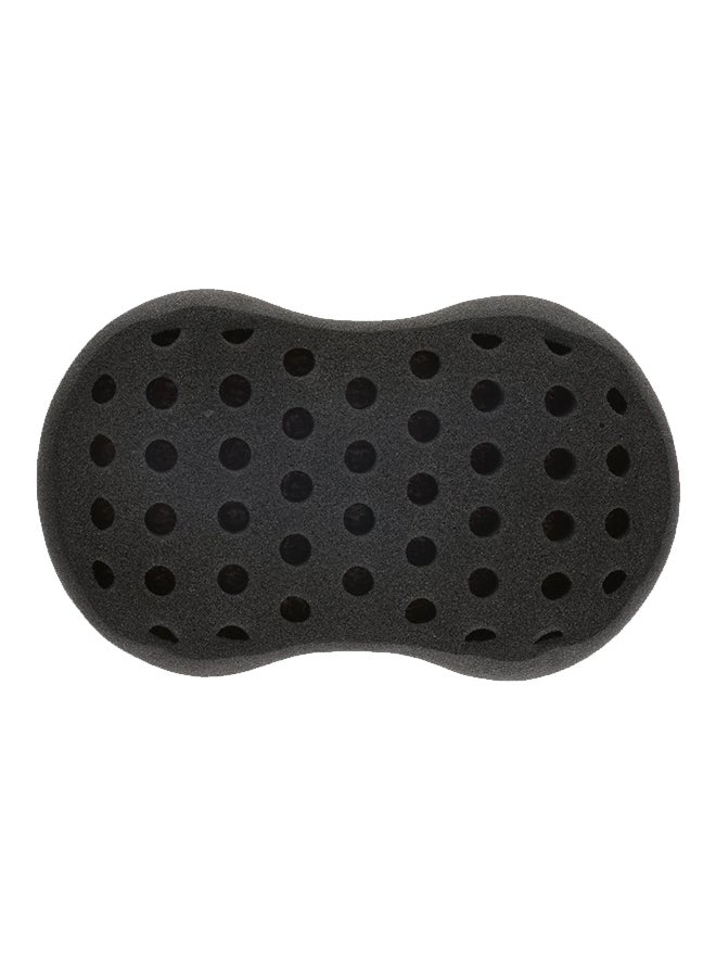 Generic Multiholes Barber Hair Brush Oval Sponge Locking Twist Coil Afro Curl Wave Black 190 X 115 X 65 - Image 2