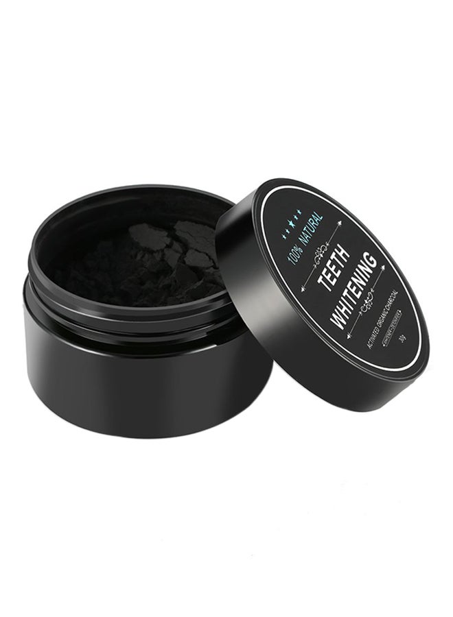 مسحوق لتبييض الأسنان بالفحم العضوي النشط أسود 30جرام - Image 1