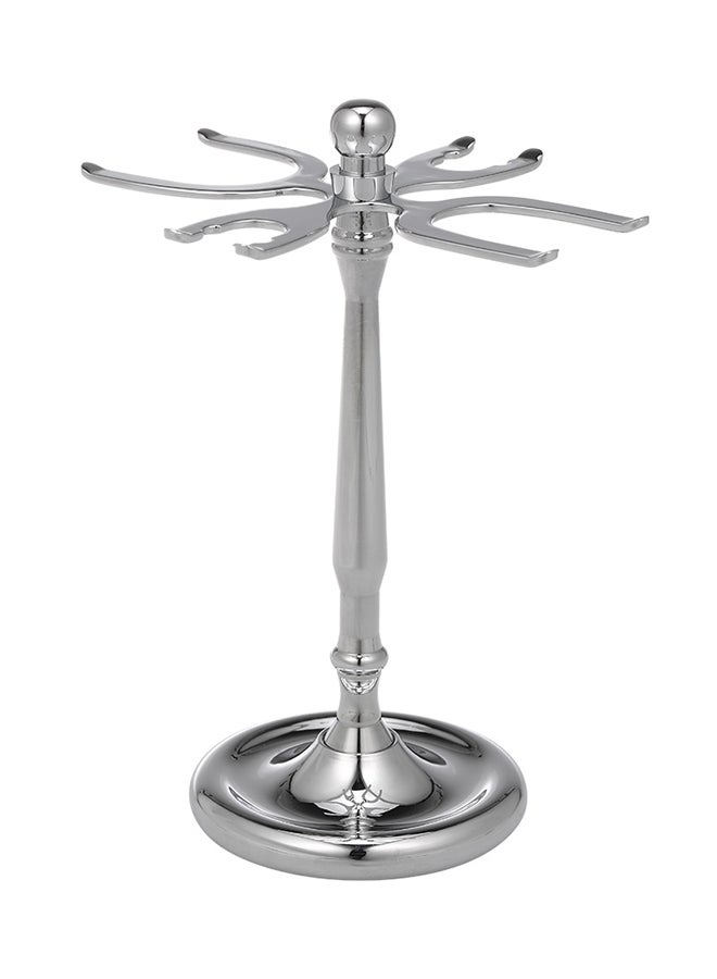 4-Slot Shaving Razor Stand Silver 20 x 12 x 9.5cm - Image 1
