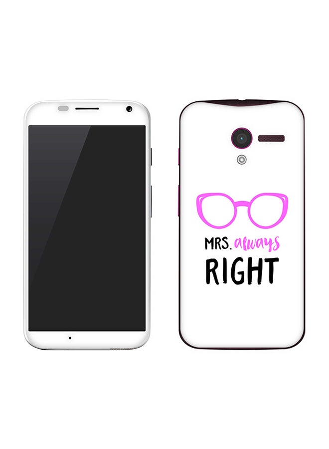 Vinyl Skin Decal For Motorola Moto X Mrs. Always Right