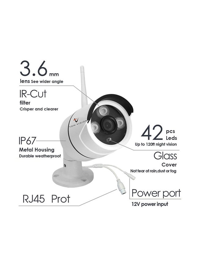 تومفيجن مجموعة كاميرات مراقبة مكونة من 8 قطع بدقة كاملة عالية الوضوح تدعم نظام الرؤية الليلية بالأشعة تحت الحمراء - Image 4