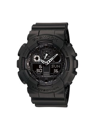 men Round Shape Resin Band Analog & Digital Wrist Watch - Black - GA-100-1A1DR - v1568709408/N29983599A_1