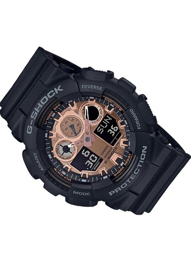 جي شوك ساعة يد بعقارب/ رقمية وبسوار من الراتنج طراز GA-100MMC-1ADR men - Image 3