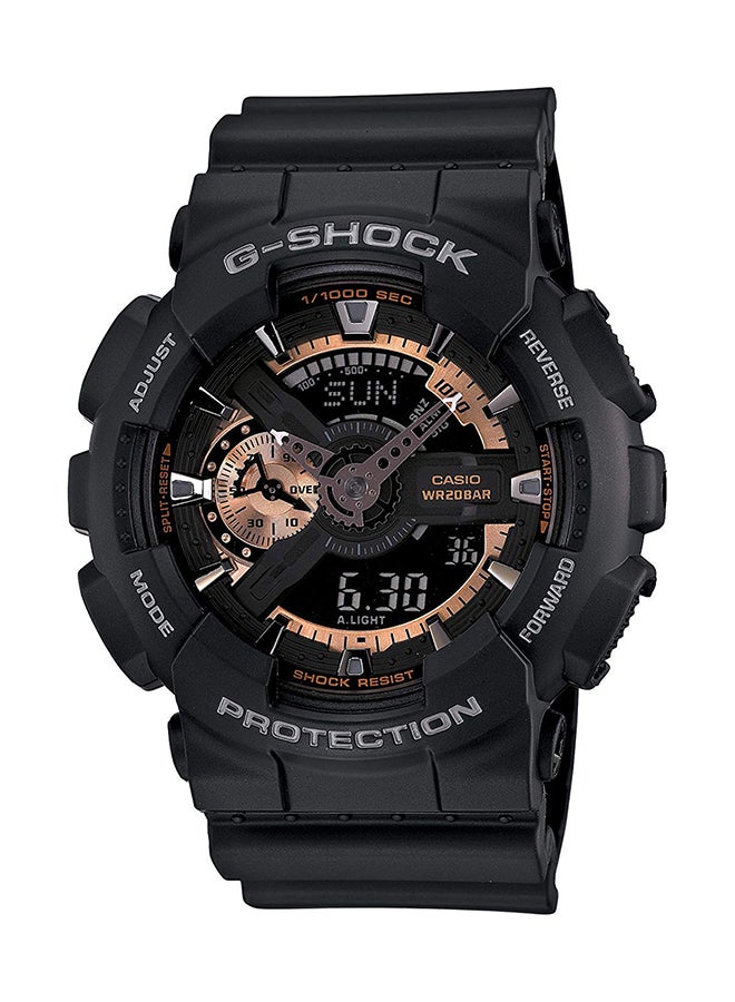 جي شوك ساعة يد بعقارب/ رقمية وبسوار من الراتنج طراز GA-110RG-1ADR men - Image 1