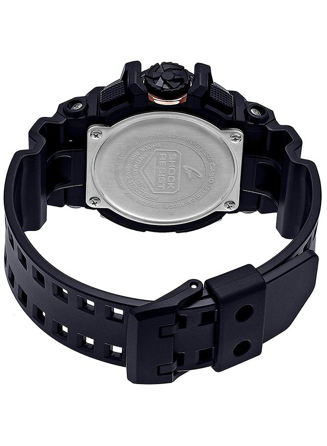 جي شوك ساعة يد بعقارب/ رقمية وبسوار من الراتنج طراز GA-400GB-1A4DR men - Image 2