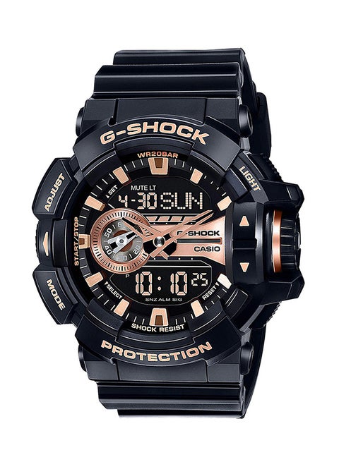 ساعة يد بعقارب/ رقمية وبسوار من الراتنج طراز GA-400GB-1A4DR men