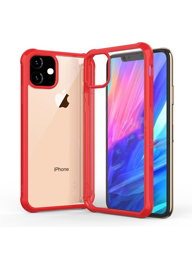 LNKOO Protective Case Cover For Apple iPhone 11 Red/Clear