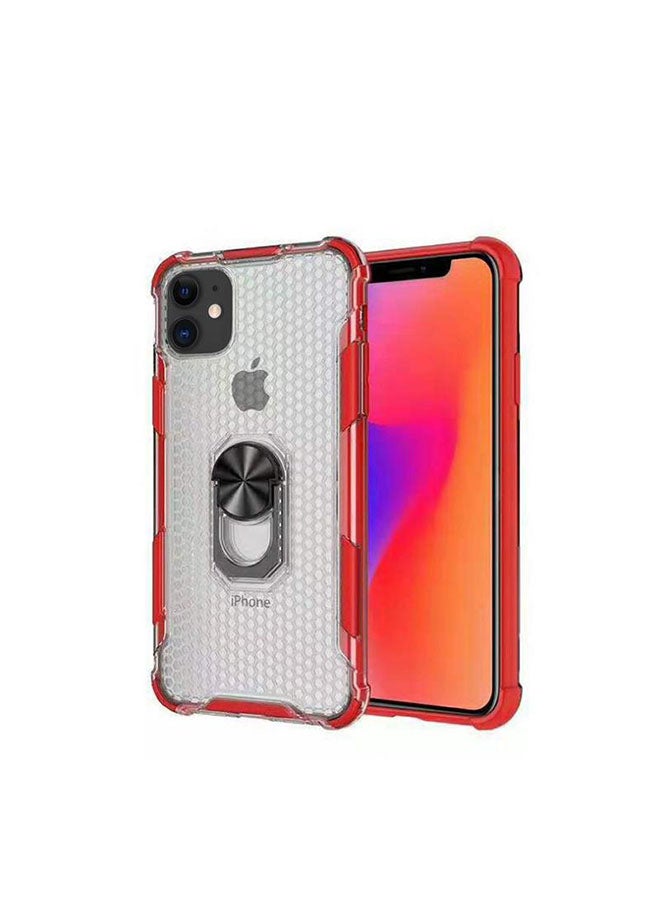 Protective Case Cover For Apple iPhone 11 Red/Clear