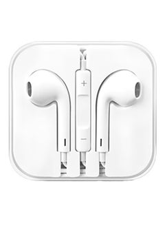Smartphone Wired Control In-Ear Earphone With Remote And Mic For Iphone 5/6 White