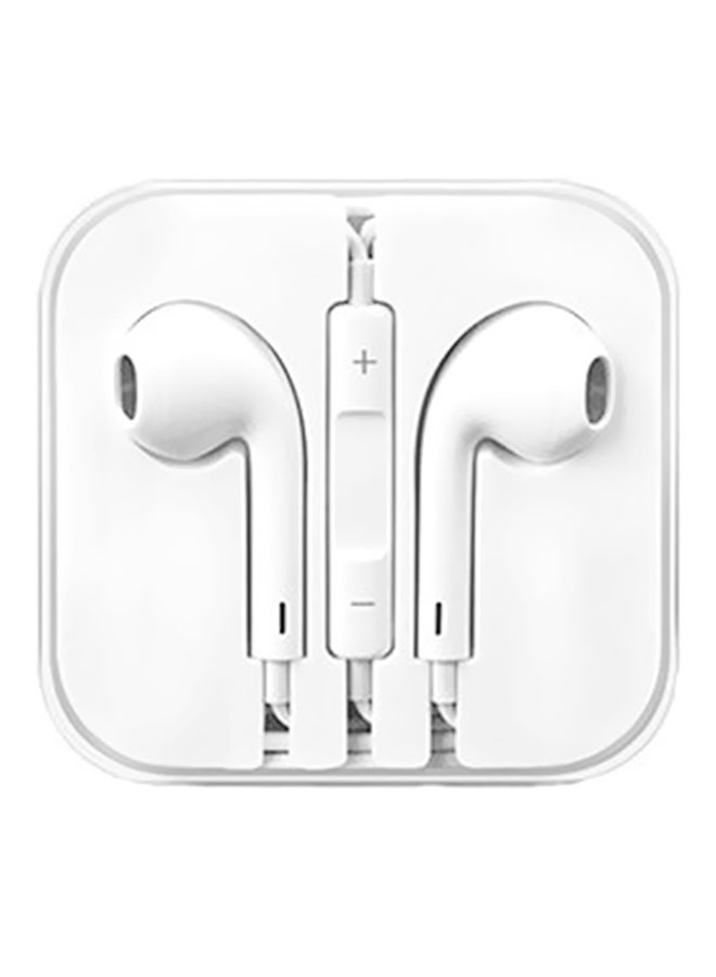 Generic - Smartphone Wired Control In-Ear Earphone With Remote And Mic For Iphone 5/6 White - Image 1