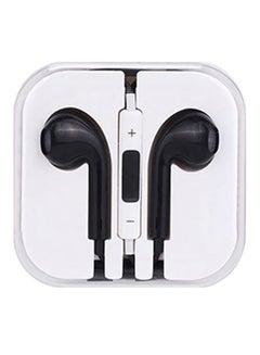 Smartphone Wired Control In-Ear Earphone With Remote And Mic For Iphone 5/6 Black