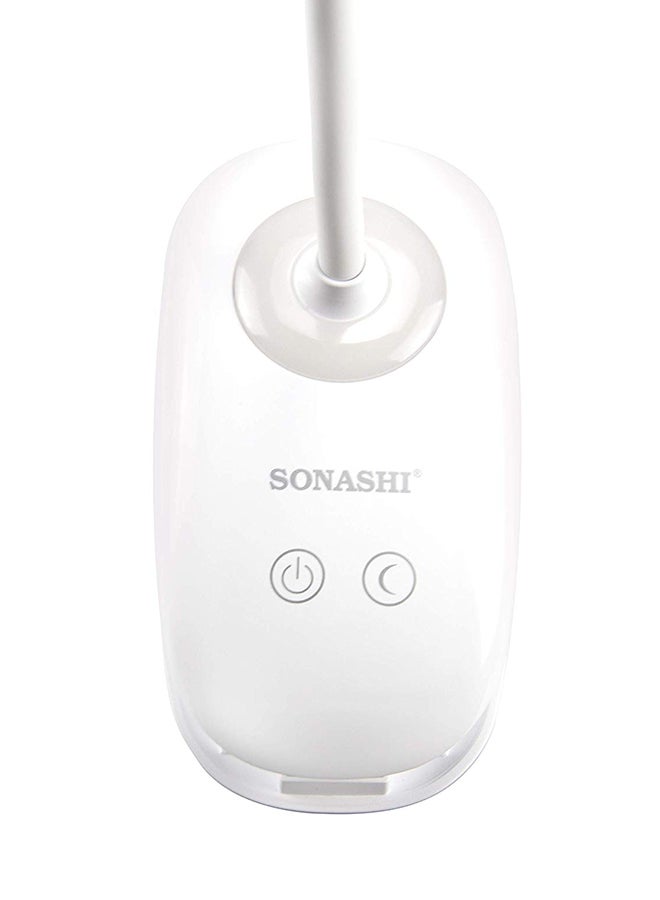 SONASHI Rechargeable LED Clip Lamp with USB Fast Charging  3 Light Modes with Operating Time of 2H6H and 12H  1200mAh Battery  Adjustable Holding Tube and Comfortable Design STL-006 White 45cm  - Image 4