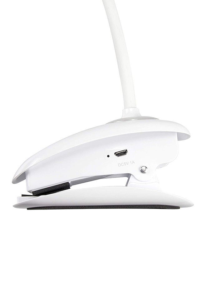 SONASHI Rechargeable LED Clip Lamp with USB Fast Charging  3 Light Modes with Operating Time of 2H6H and 12H  1200mAh Battery  Adjustable Holding Tube and Comfortable Design STL-006 White 45cm  - Image 5