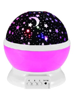 Romantic Rotating Night Light Projector Lamp Purple 13x13x14.5cm