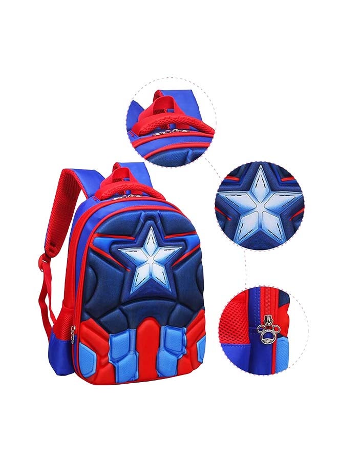 حقيبة ظهر للأطفال مطبوعة برسوم كرتونية أحمر/أزرق - Image 3