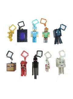 10-Piece A Generation Of My World Sandbox Game Doll Keychain