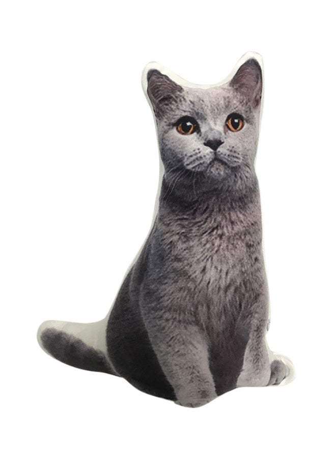 Lifelike Cat Shaped Sofa Cushion Cover Multicolour 45x45cm