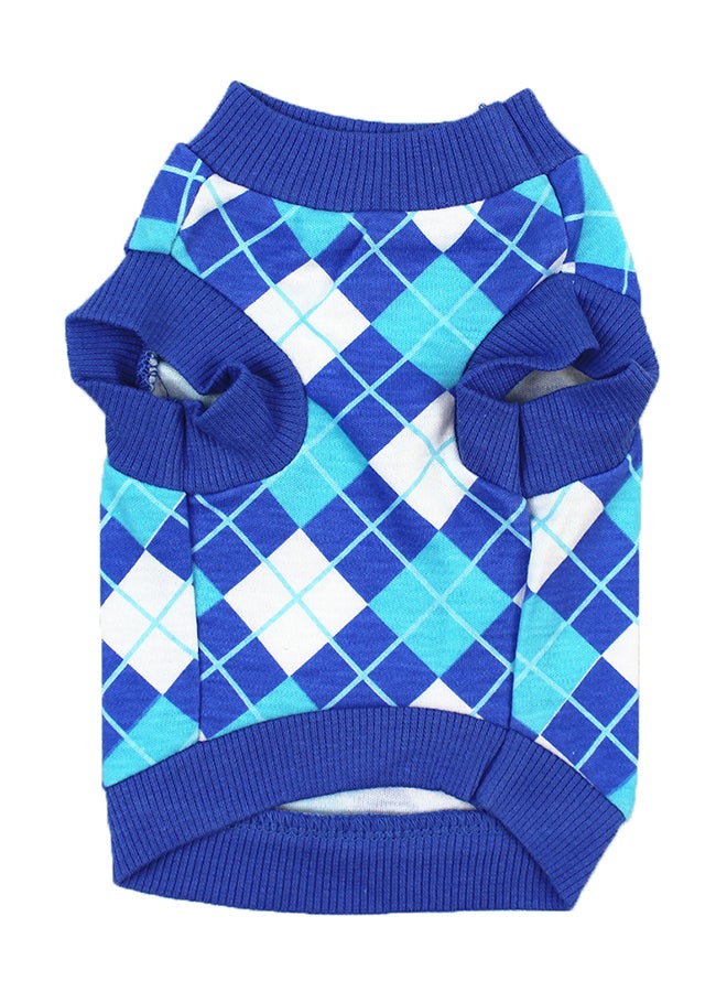 Generic Printed Pet Vest T-Shirt Blue XS  - Image 1