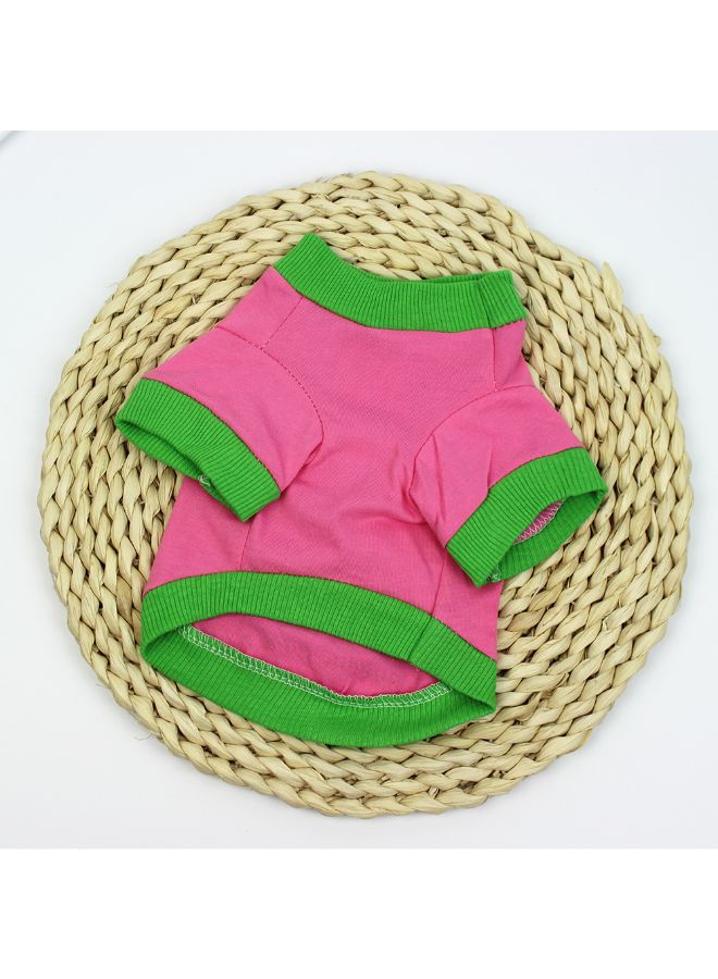 Generic Printed Pet Vest T-Shirt Pink/Light Green XS - Image 3