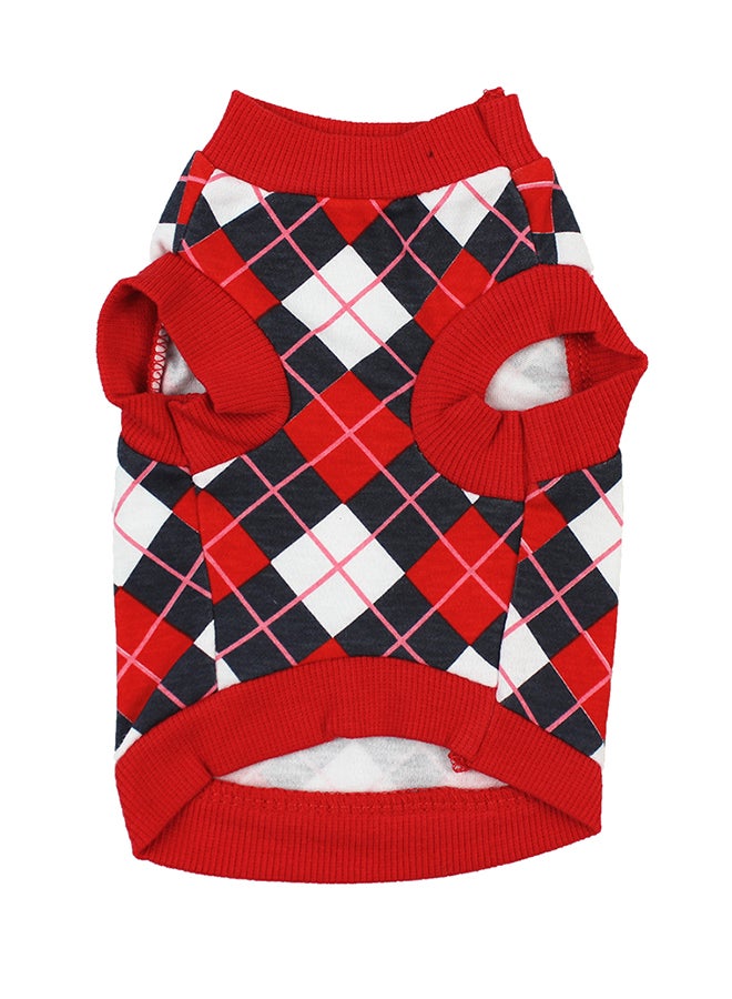 Generic Printed Pet Vest T-Shirt Red XS - Image 1