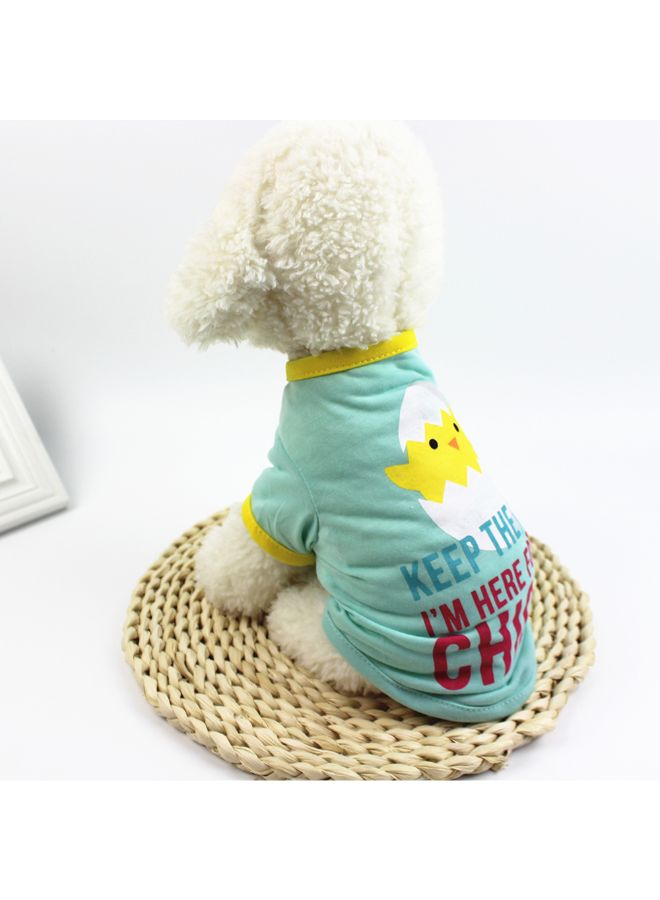 Generic Printed Pet T-Shirt Green/Yellow L - Image 3