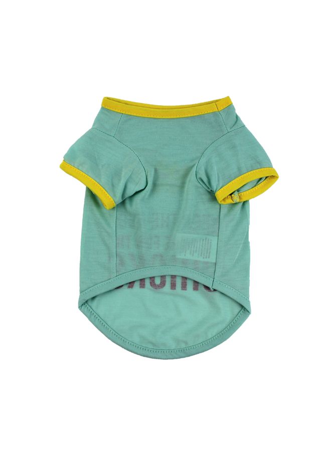 Generic Printed Pet T-Shirt Green/Yellow L - Image 2