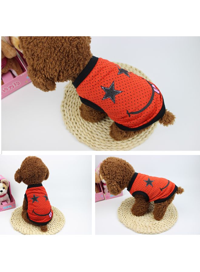 Generic Printed Vest T-Shirt For Dog Orange 25x1x21centimeter - Image 3