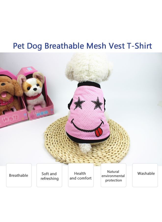 Generic Printed Vest T-Shirt For Dog Pink 25x1x21cm - Image 3