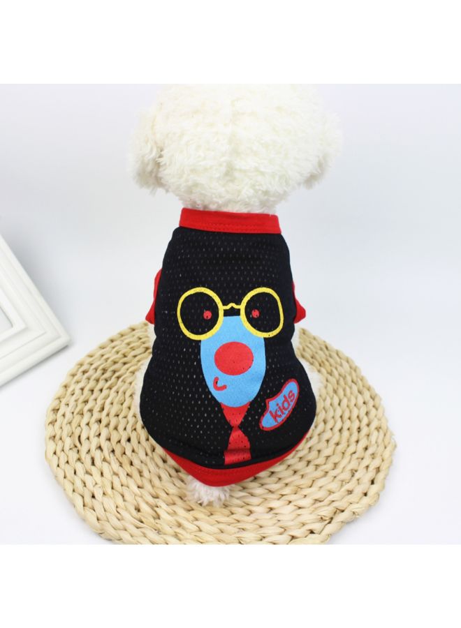 تيشيرت فيست مطبوع للكلاب أسود/أحمر 25x1x21سم - Image 2