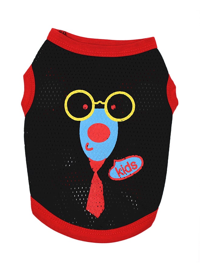 Printed Vest T-Shirt For Dog Black/Red 25x1x21centimeter - Image 1