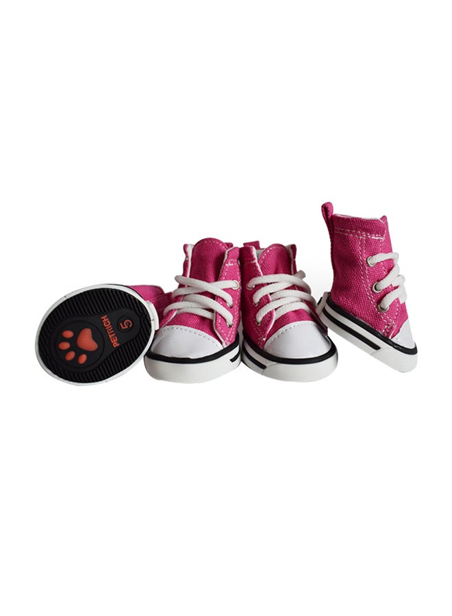 Pair Of 2 Canvas Boots Pink S