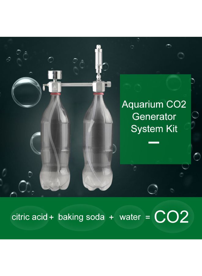 نظام مولد لثاني أكسيد الكربون لأحواض السمك فضي 22 x 6 x 12سم - Image 4