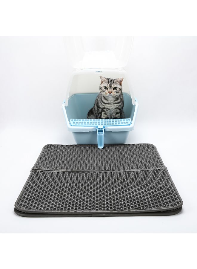 بساط لجمع الفضلات بتصميم مزدوج الطبقات أسود 63 x 4 x 48سم - Image 3