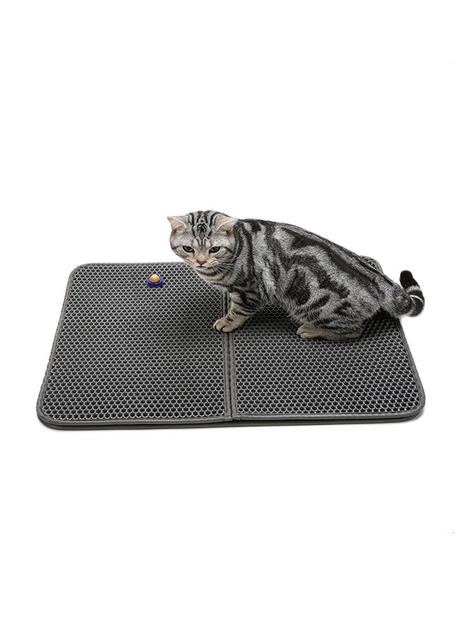 Trapping Double Layer Design Litter Mat Black 52 x 2 x 43cm - Image 1