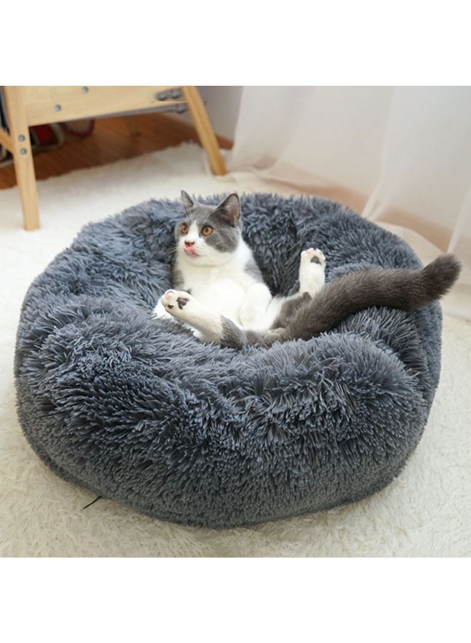 Generic Soft Plush Round Pet Bed Grey 24 x 13 x 19centimeter  - Image 2