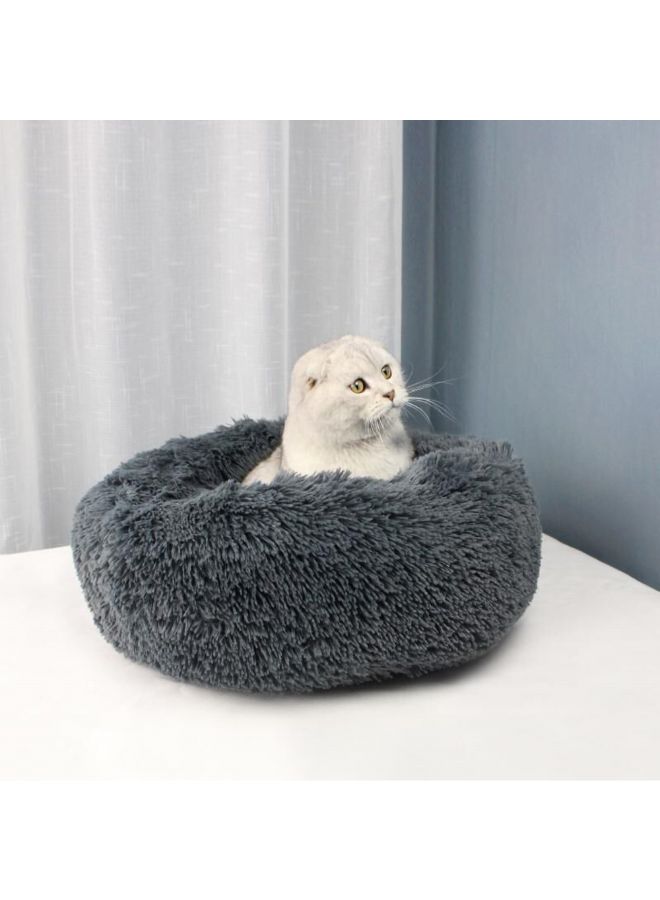 Generic Soft Plush Round Pet Bed Grey 24 x 13 x 19centimeter  - Image 3