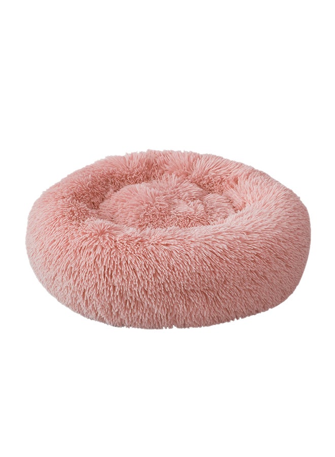 Soft Plush Round Pet Bed Pink 20 x 10 x 15centimeter - Image 1