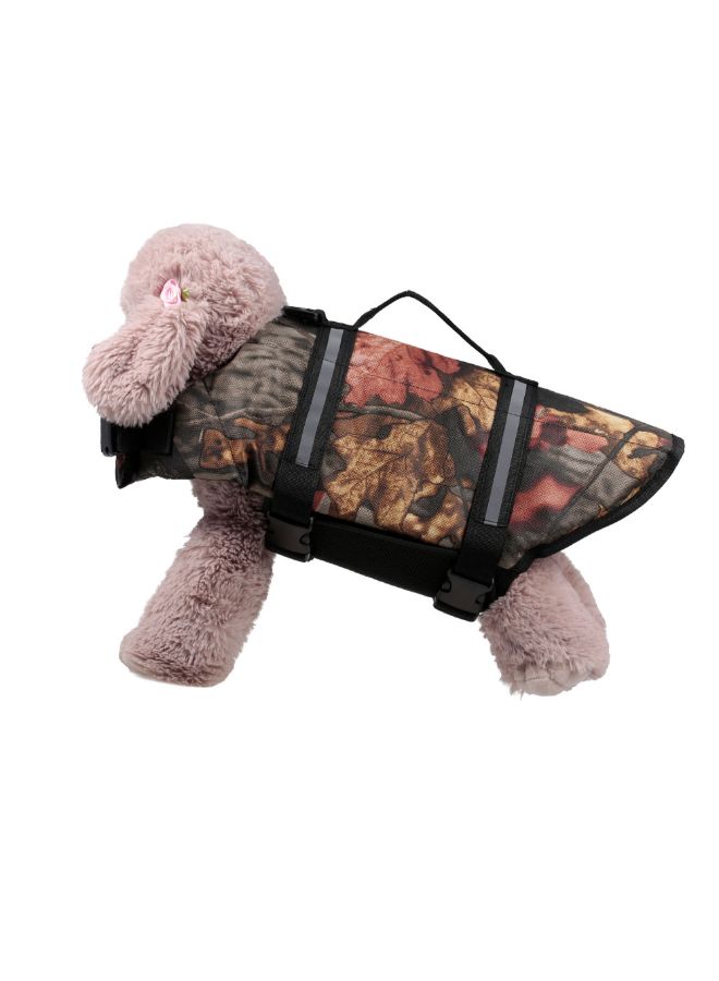 سترة نجاة للسباحة مناسبة للكلاب نقشة مموهة 40x10x14سم - Image 2