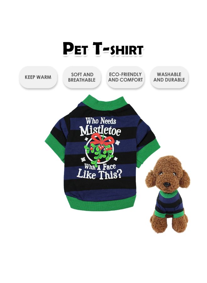 Leaf Printed Pet T-Shirt Multicolour S - Image 3