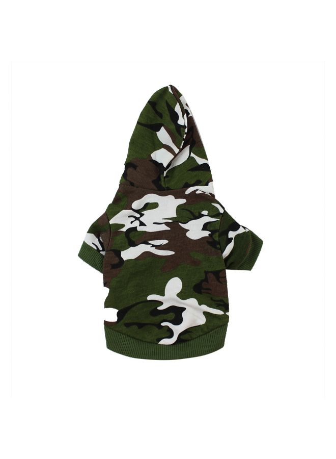 Generic Printed Pet Hoodie T-Shirt Green/White S - Image 2